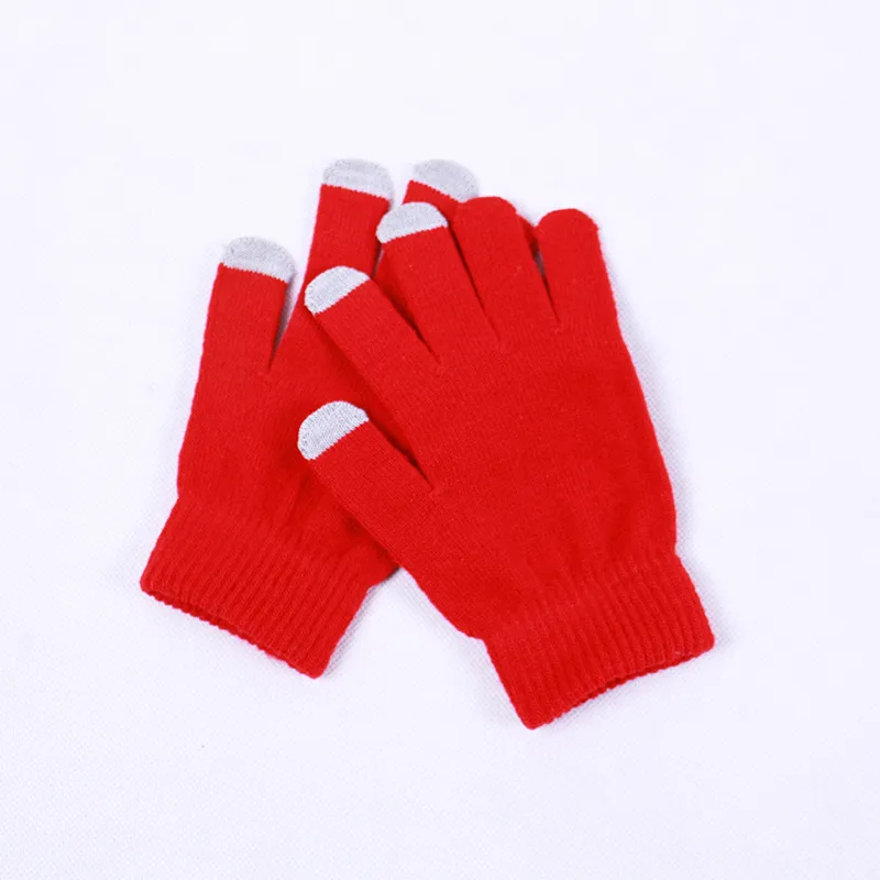 Custom Logo 3 Fingers Cell Phone Smartphone Touch Gloves Winter Tactile Texting Touchscreen Gloves