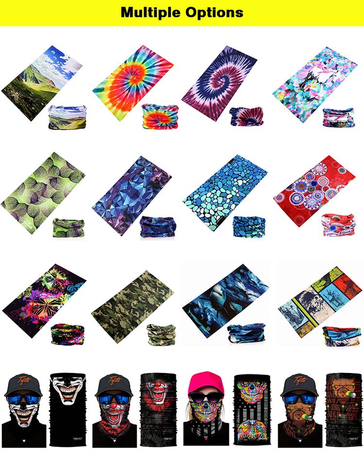 Custom Logo Printed Bandana Supplier Mesh Children Christmas Bandana Scarf Neck Gaiter Mask for Kids