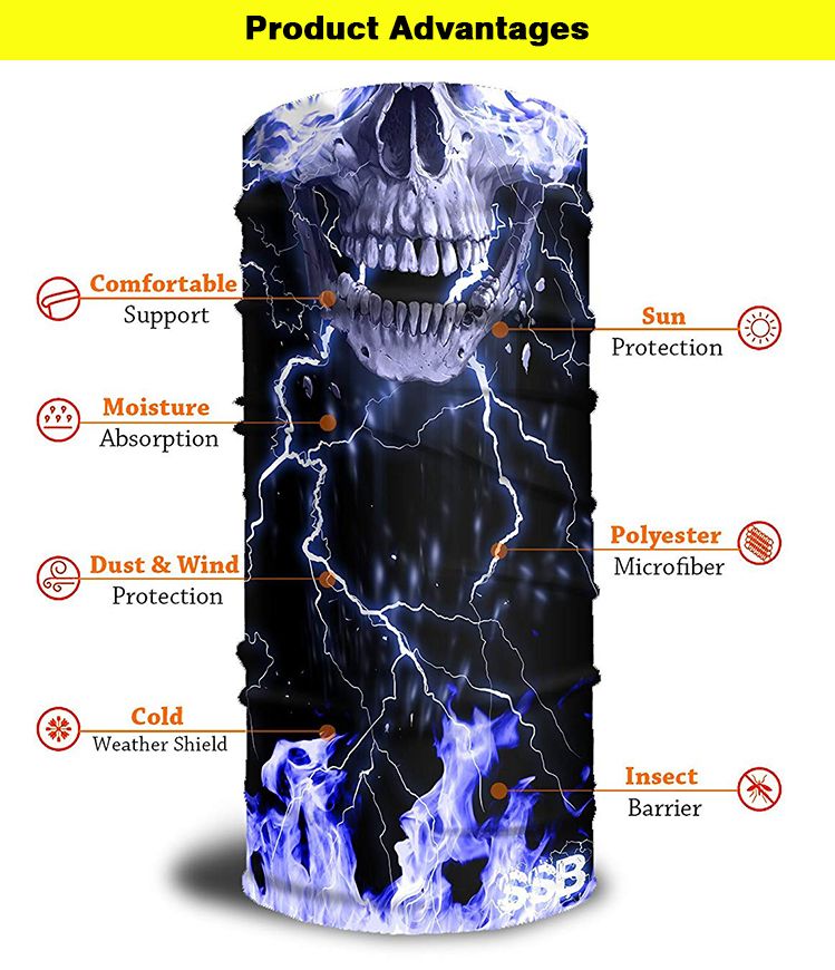 Custom Logo Printed Bandana Supplier Mesh Children Christmas Bandana Scarf Neck Gaiter Mask for Kids