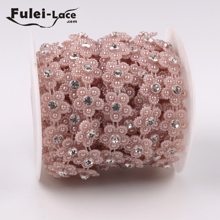 Custom Manufactured Pearl Rinestone Trimming