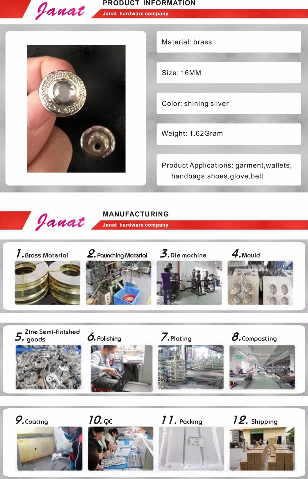 Diamond Button Shank Button Jeans Button Stone Button