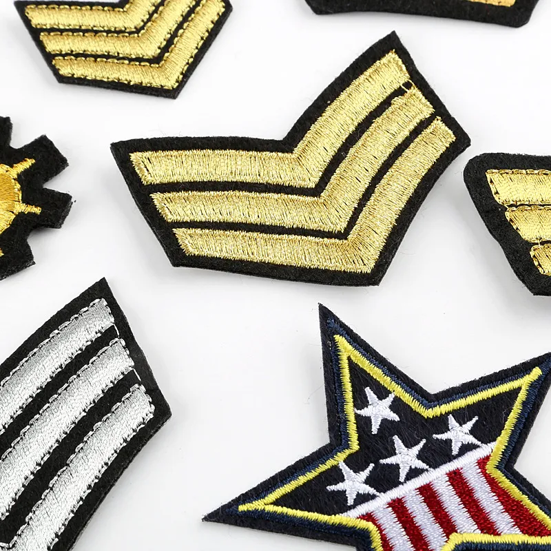 DIY Medal Epaulet Soldier Badges Patches Embroidery Mix Patterns Iron on/Sew on Applique for Clothes Backpacks T-Shirt Jeans Skirt Vests Scarf Hat Bag