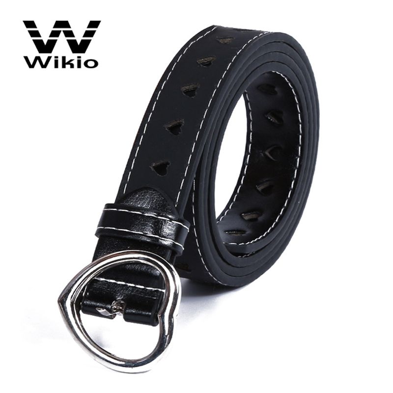 Durable Design Leather Waist Belts for Women Wholesale Heart Shape Buckle Belt