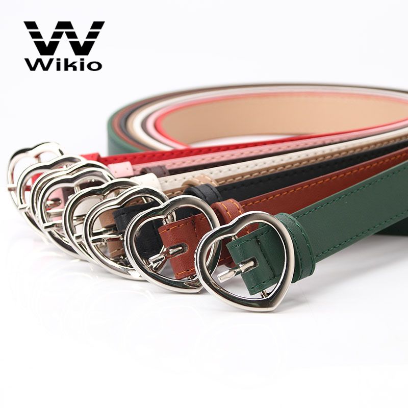 Durable Design Leather Waist Belts for Women Wholesale Heart Shape Buckle Belt