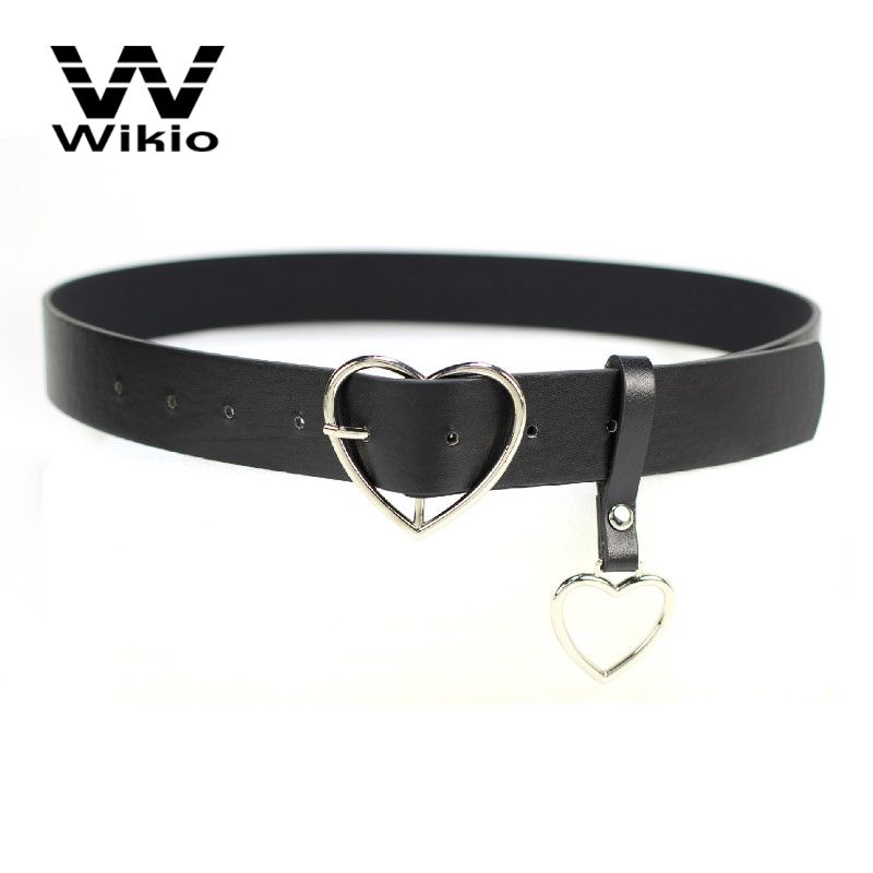 Durable Design Leather Waist Belts for Women Wholesale Heart Shape Buckle Belt