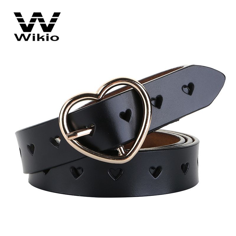 Durable Design Leather Waist Belts for Women Wholesale Heart Shape Buckle Belt