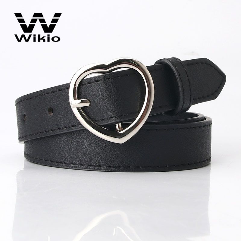 Durable Design Leather Waist Belts for Women Wholesale Heart Shape Buckle Belt