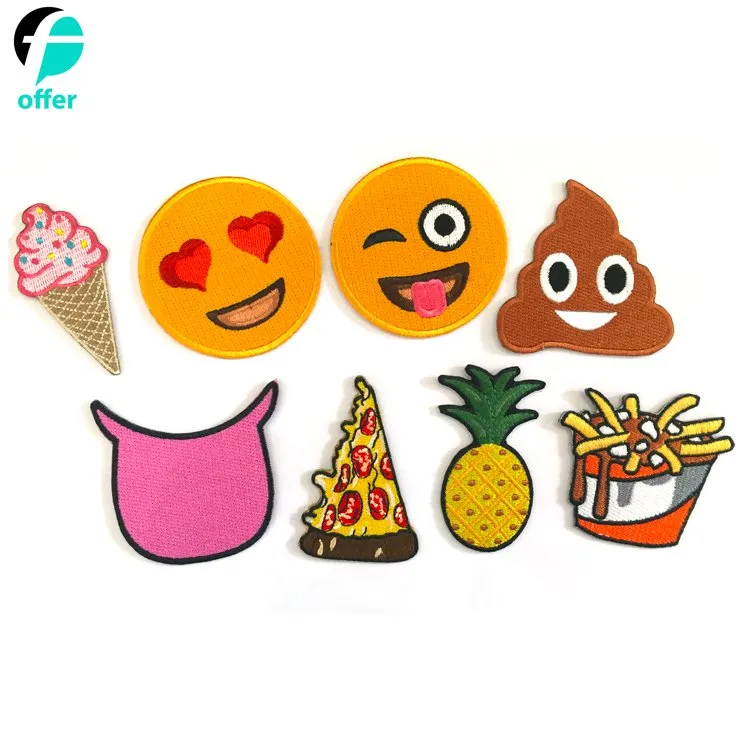 Emoji Iron on Embroidery Patch