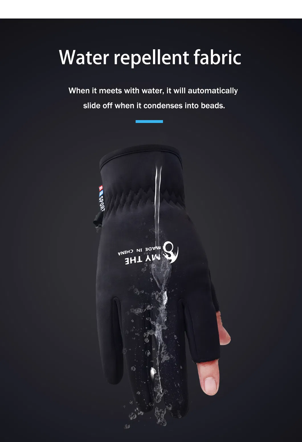 Et9746 Walk Fish Winter Warm Gloves Touchscreen Waterproof Anti-Slip Durable Carp Other Sports Racing Fishing Cycling Gloves for Other Sports