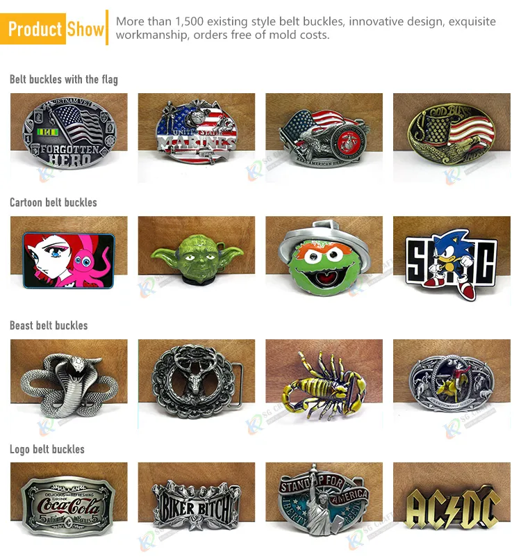 Facory Price Wholesale Custom 3D Fashion Attractive Logo Webbing Seat Zinc Alloy/Brass/Western High-Quality Belt Buckle