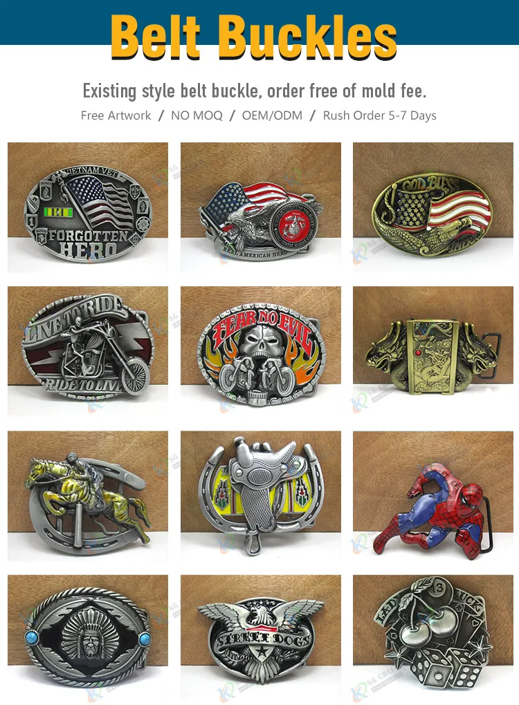 Facory Price Wholesale Custom 3D Fashion Attractive Logo Webbing Seat Zinc Alloy/Brass/Western High-Quality Belt Buckle