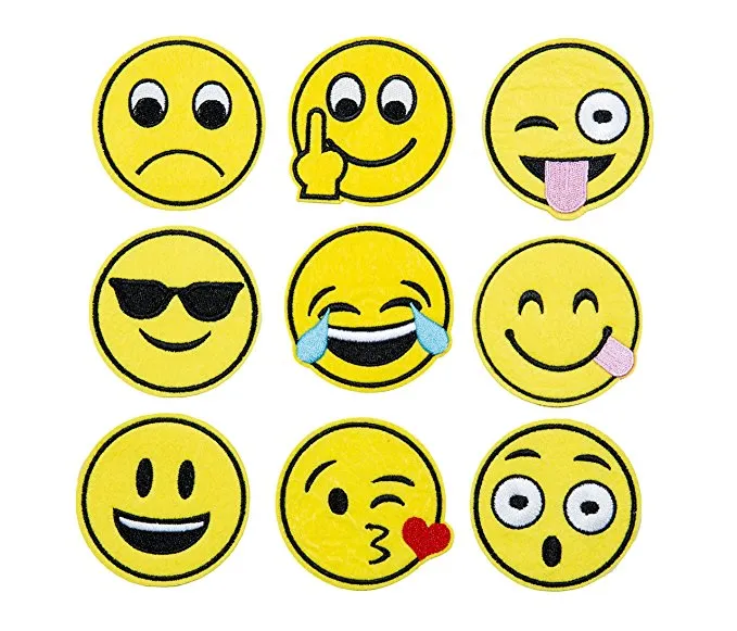 Factory Direct Sales Custom Bulk Chat Emoji Embroidery Patch