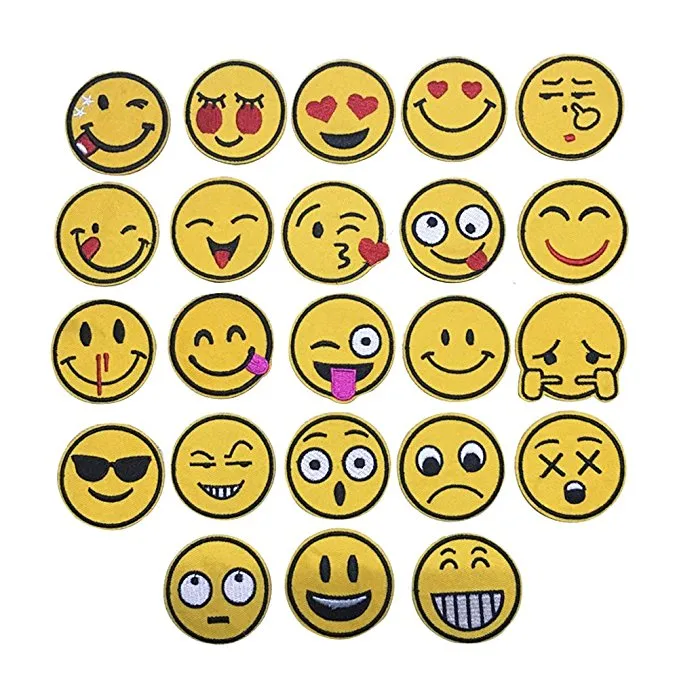 Factory Direct Sales Custom Bulk Chat Emoji Embroidery Patch
