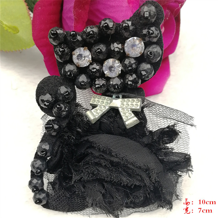 Fashion Cute Cartoon Lace Rhinestone Beaded Applique Patches Badge for Clothes Garment Shoes Bags
