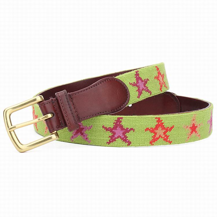 Fashion Handmade Needle Point Golf Belt (SR-131246D)