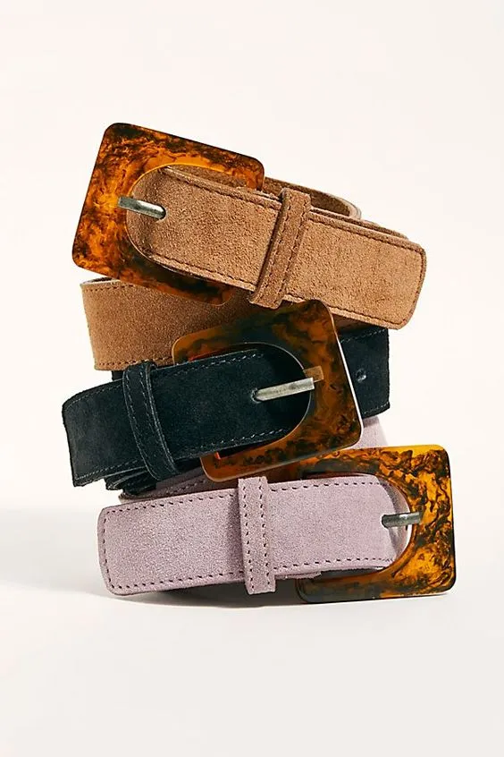 Fashion Lady′s Fake Suede Belt