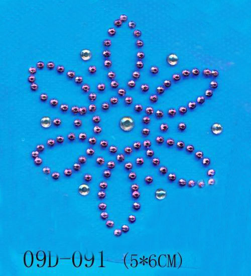 Garment Accessory Halfround Ss10 Ss12 Ss16 Rhinestud Polygon Stone Hot Fix Stone Flower, Double Heart Design Nailhead Rhinestone Hot Fix Motif