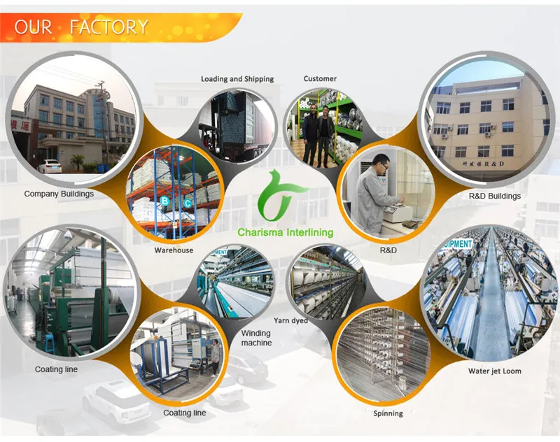 Garment Woven Fusible Twill Interlining Fabric for Lady′s Wear