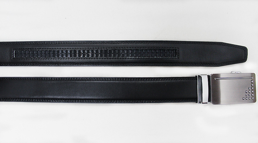 Genuine Leather Men's Belt High Quality Cowhide Belt with Zinc Pin Buckle 35-15503