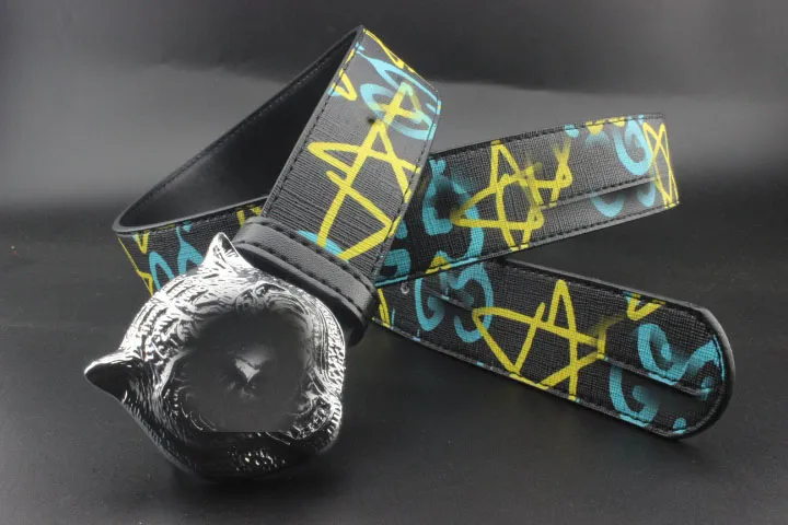 Girdles for Men and Women. Decorative Young Girl-Designed Automatic Buckle Strap. Cow Leather Belt