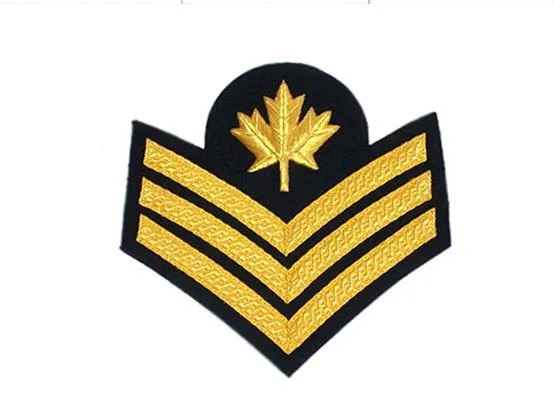 Hand Embroidery Epaulet/Patch/Badge/Emblem for Brooch with Metallic Wire/India Silk