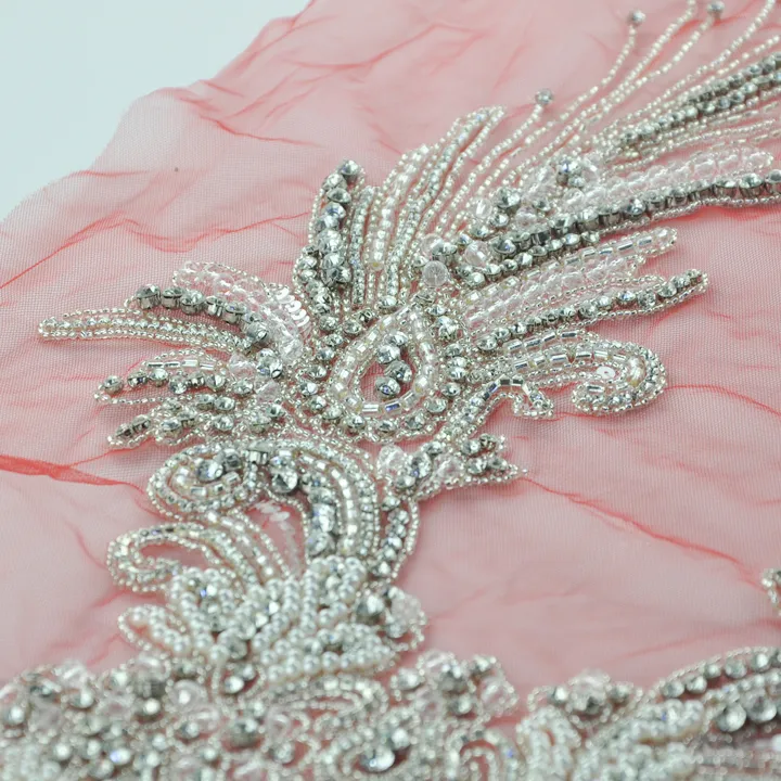 Hand Made Beaded Dress Patch Factory Fashion Dress Patch Accessories