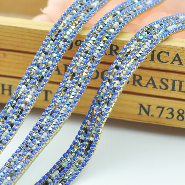 Heat Transfer Hot Fix Rhinestone Trimming with Rhinestone Chain