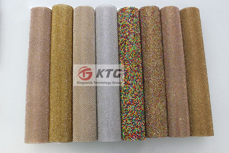 High Quality Hot Fix 3mm Aluminum Crystal Rhinestone Mesh