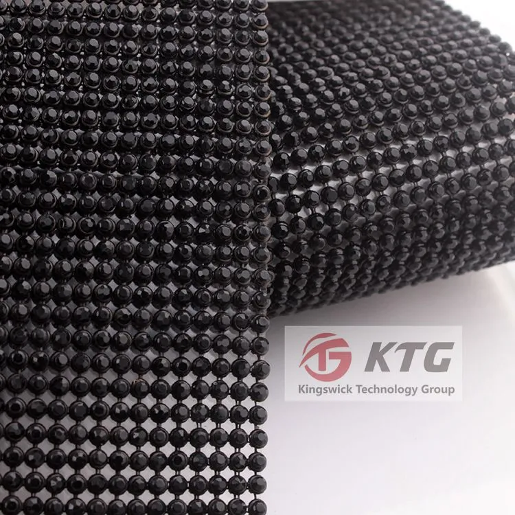 High Quality Hot Fix 3mm Aluminum Crystal Rhinestone Mesh