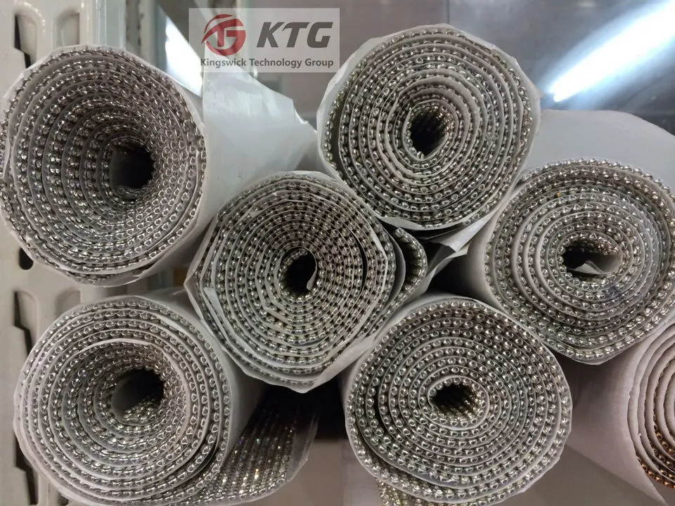 High Quality Hot Fix 3mm Aluminum Crystal Rhinestone Mesh