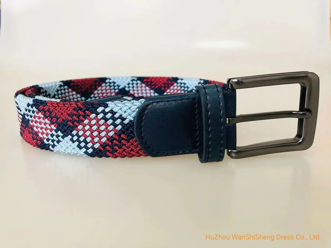 High Quality New Fashion Designer Colorful Unisex Men Lady Elastic Woven Fabric Belt