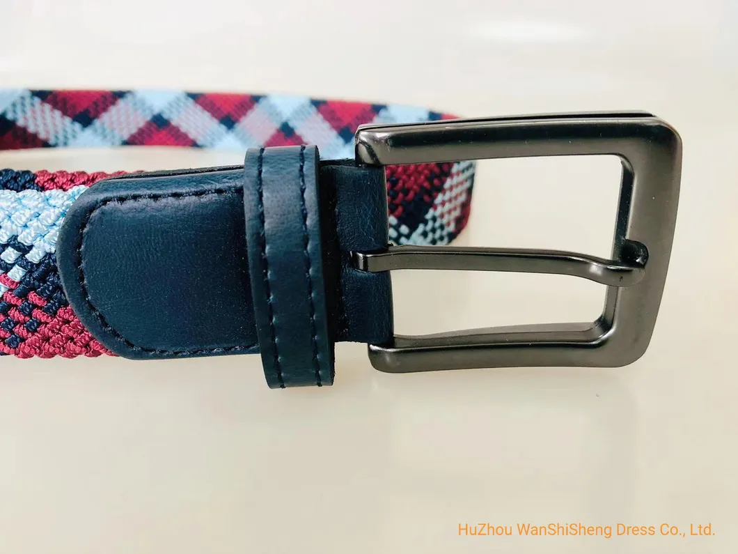 High Quality New Fashion Designer Colorful Unisex Men Lady Elastic Woven Fabric Belt