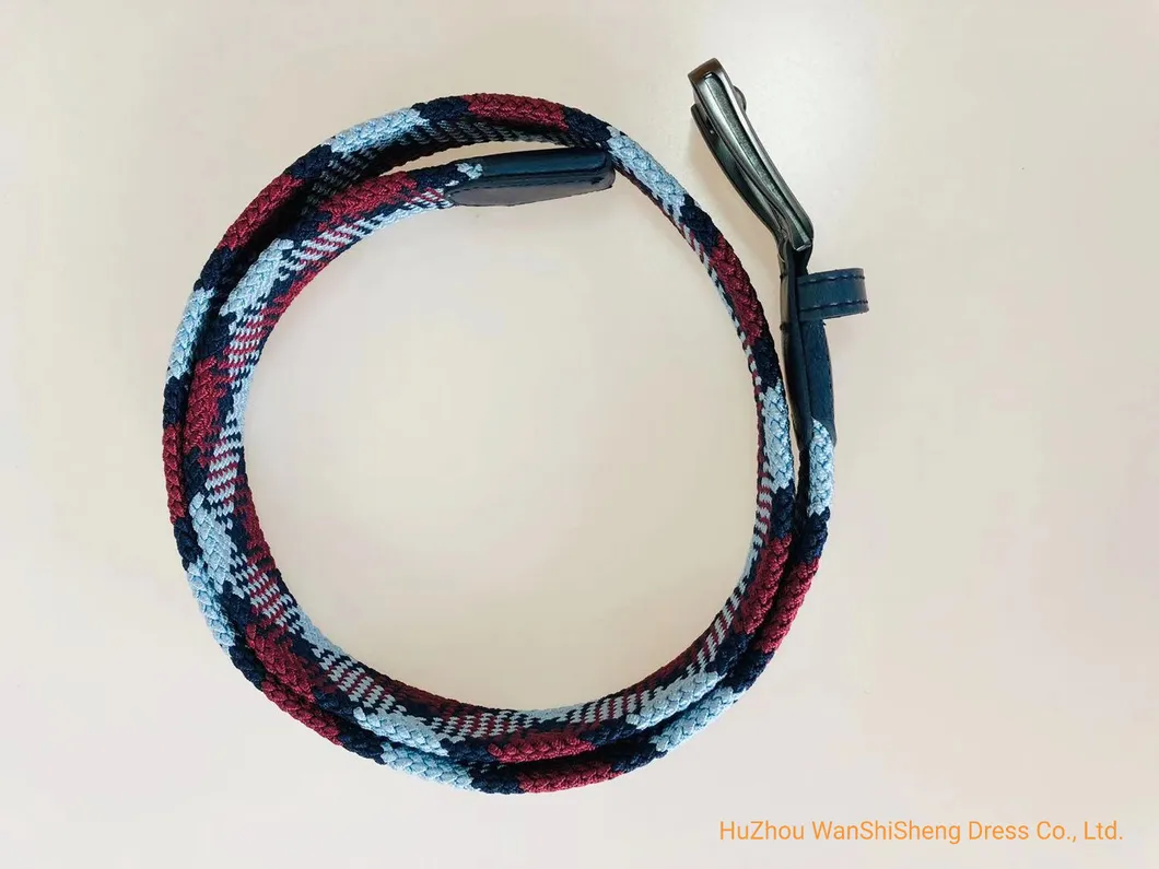 High Quality New Fashion Designer Colorful Unisex Men Lady Elastic Woven Fabric Belt