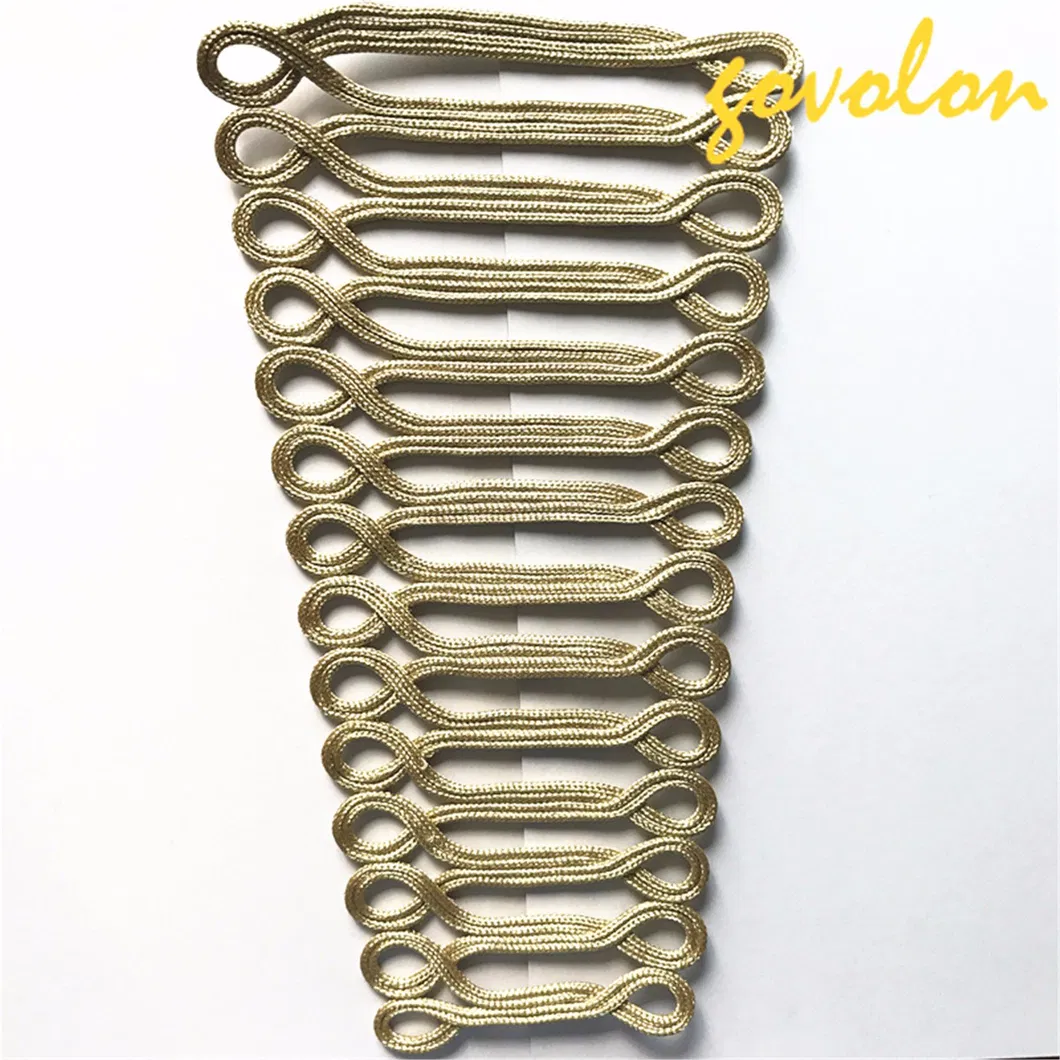 High Quality Royal Golden Decoration Badge Patch Chinese Knot