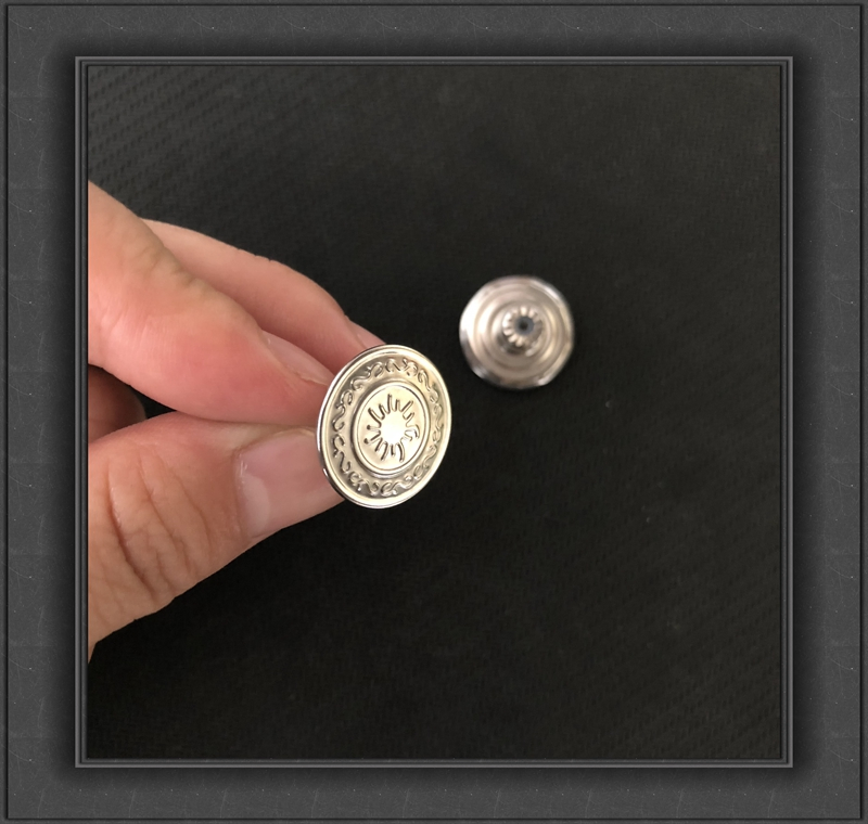 High Quality Silver Shank Brass Button Metal Jeans Button for Jeans