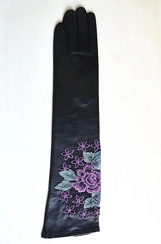 High Quality Women Winter Gloves Made with Very Soft Sheep Leather (JYG-24044)