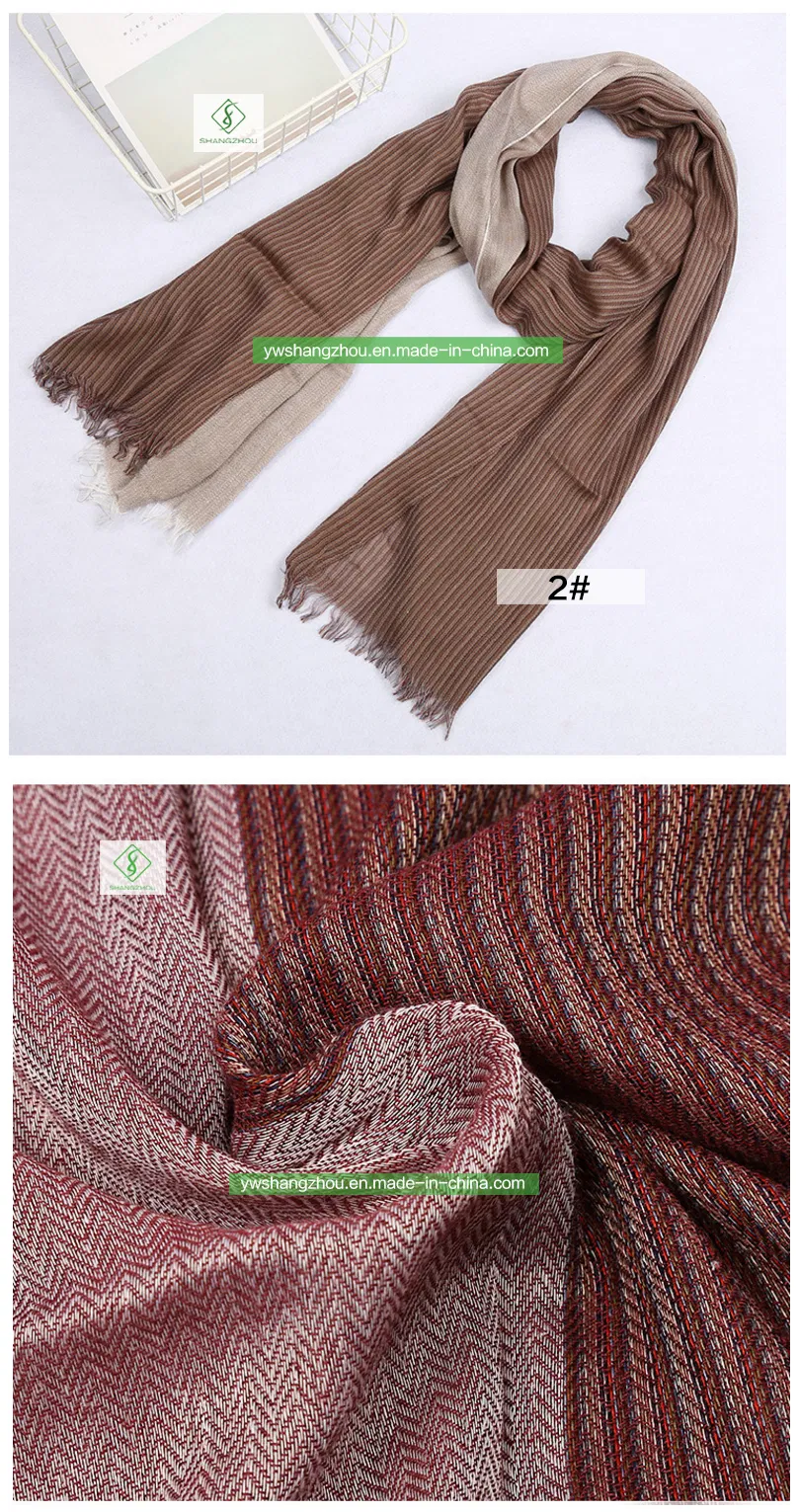 Hot Sale Blended Two-Color Stitching Scarf Fashion Lady Sunscreen Shawl
