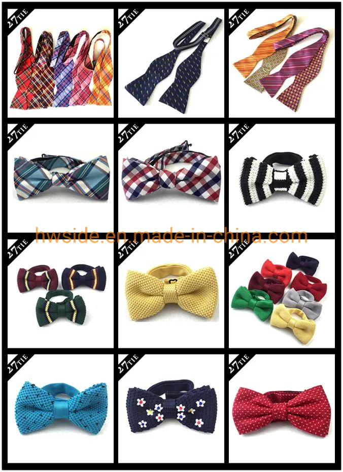 Hot Selling Silk Self Bow Tie New Houndstooth Design Bowtie Pattern