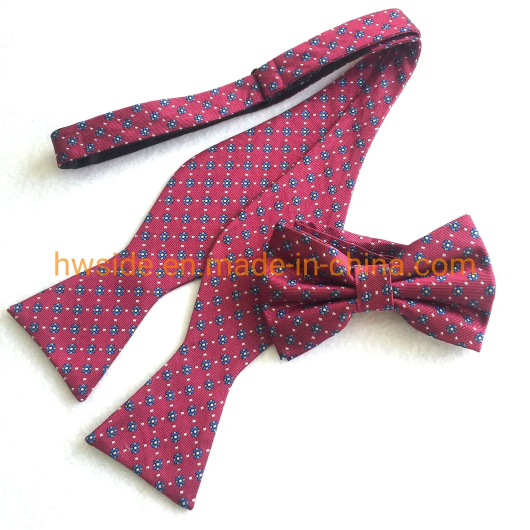 Hot Selling Silk Self Bow Tie New Houndstooth Design Bowtie Pattern