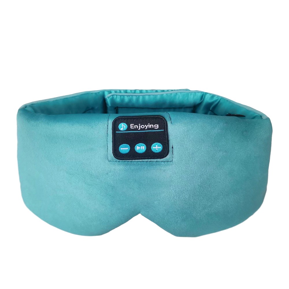 Cotton Bluetooth Sleep Eye Mask Sleeping Headphoens Cyan