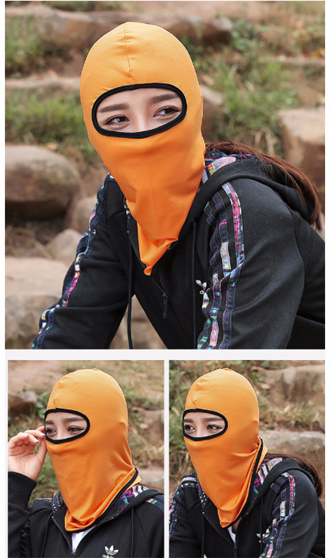 In Stock Wholesale Elastic Neck Scarf Gaiter 100%Polyester Printed Sport Neck Gaiter Multifunctional Tube Neck Warmer Orange Neckerchief Bandana