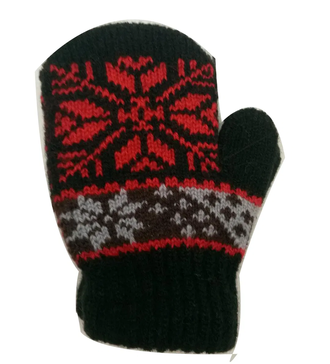 Kids' Winter Warm Fashion Knitting Snowflake Jacquard Mitten