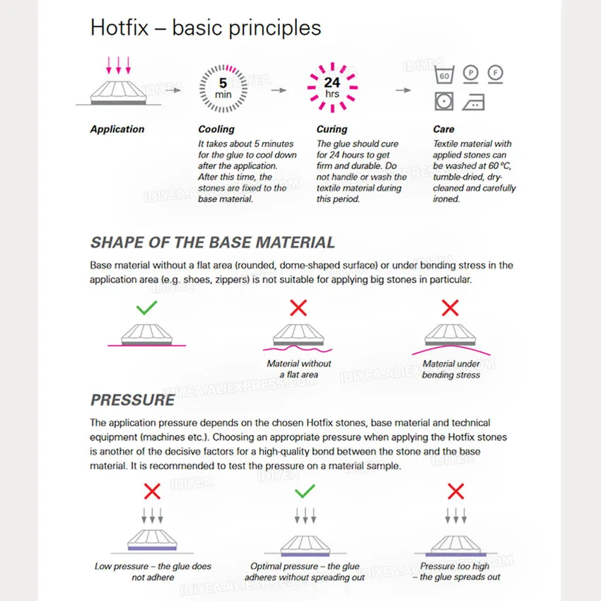 Kingswick Montana Glass Hot Fix Rhinestone 2088 Cut Facets 8 Big 8 Small Iron on Hotfix Rhinestones for Motif