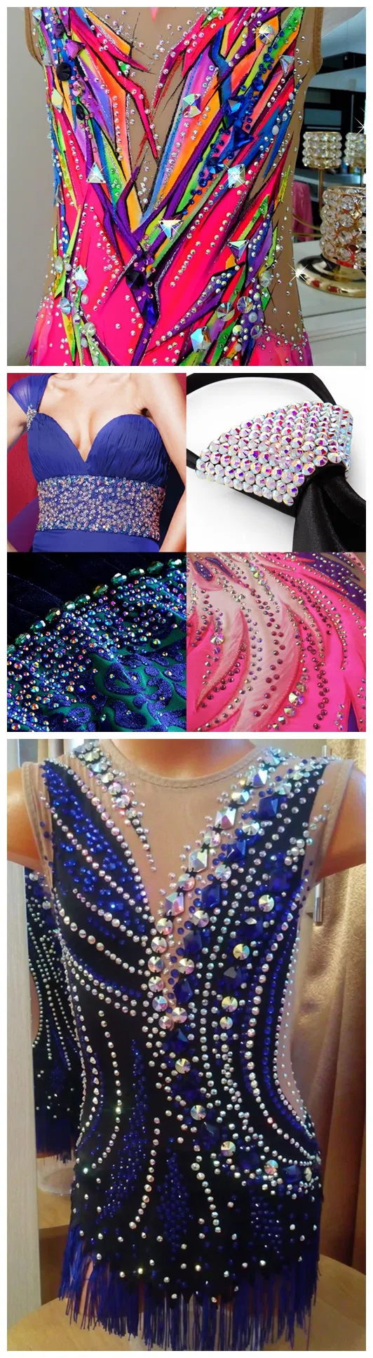 Kingswick Montana Glass Hot Fix Rhinestone 2088 Cut Facets 8 Big 8 Small Iron on Hotfix Rhinestones for Motif