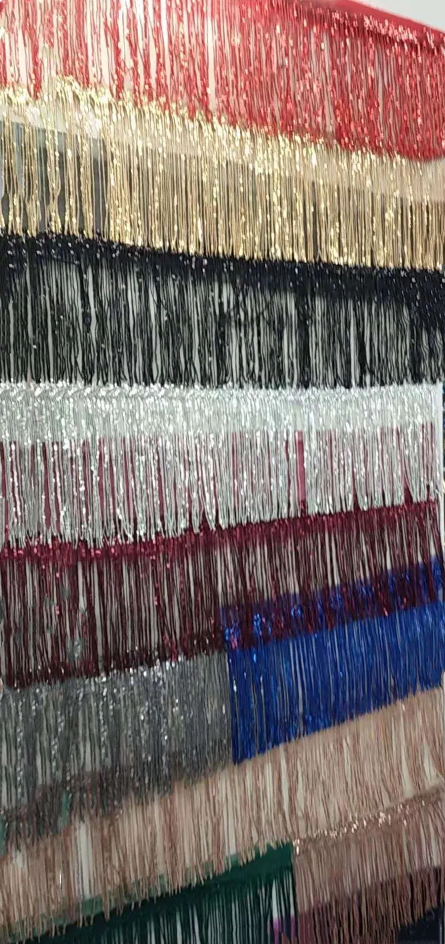 Lace Fabric with Sequins for Bags and Garments