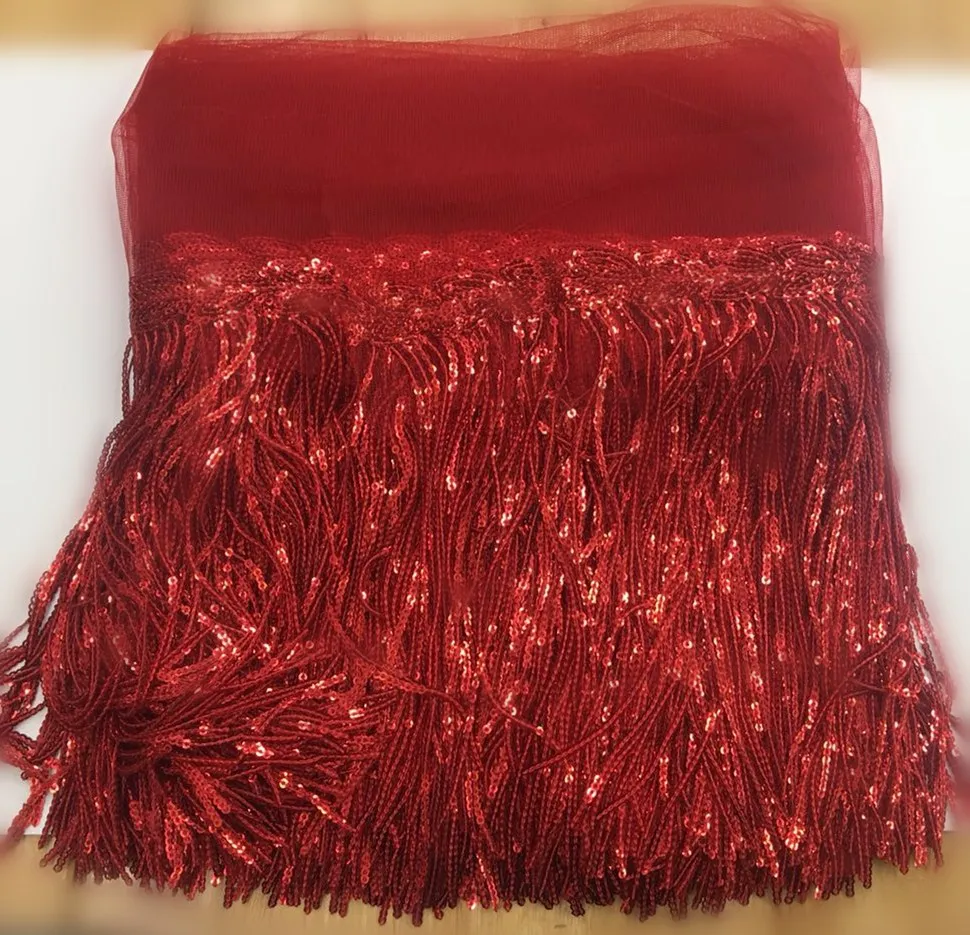 Lace Fabric with Sequins for Bags and Garments