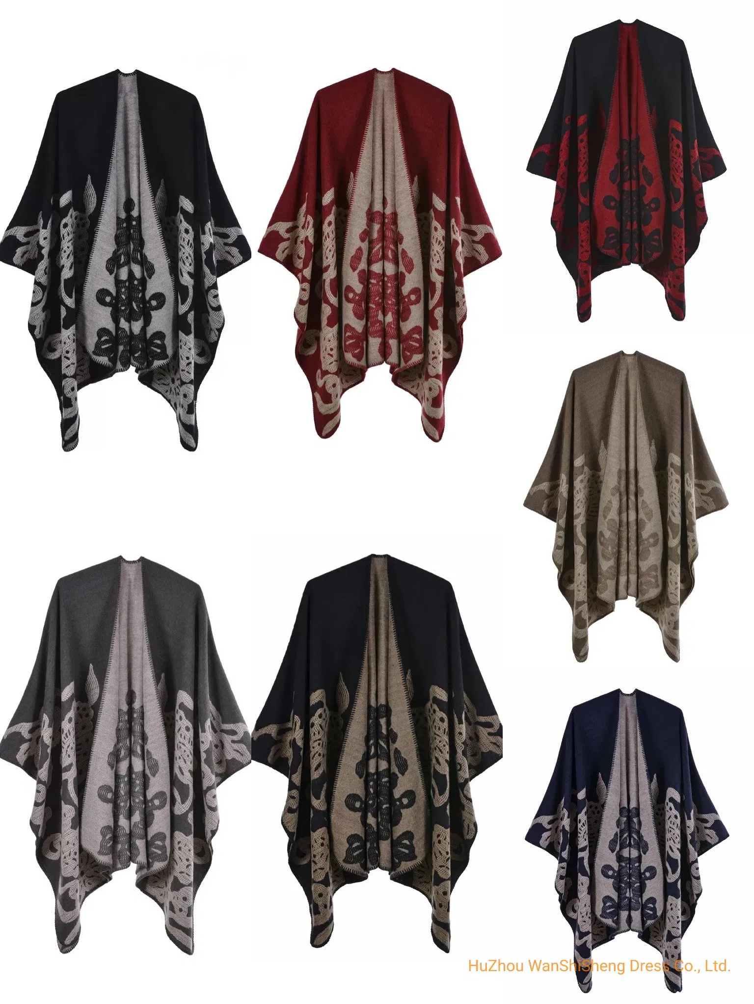 Ladies Fashion Winter Ruana Over Sized Poncho/ Ruana /Warp/Cape