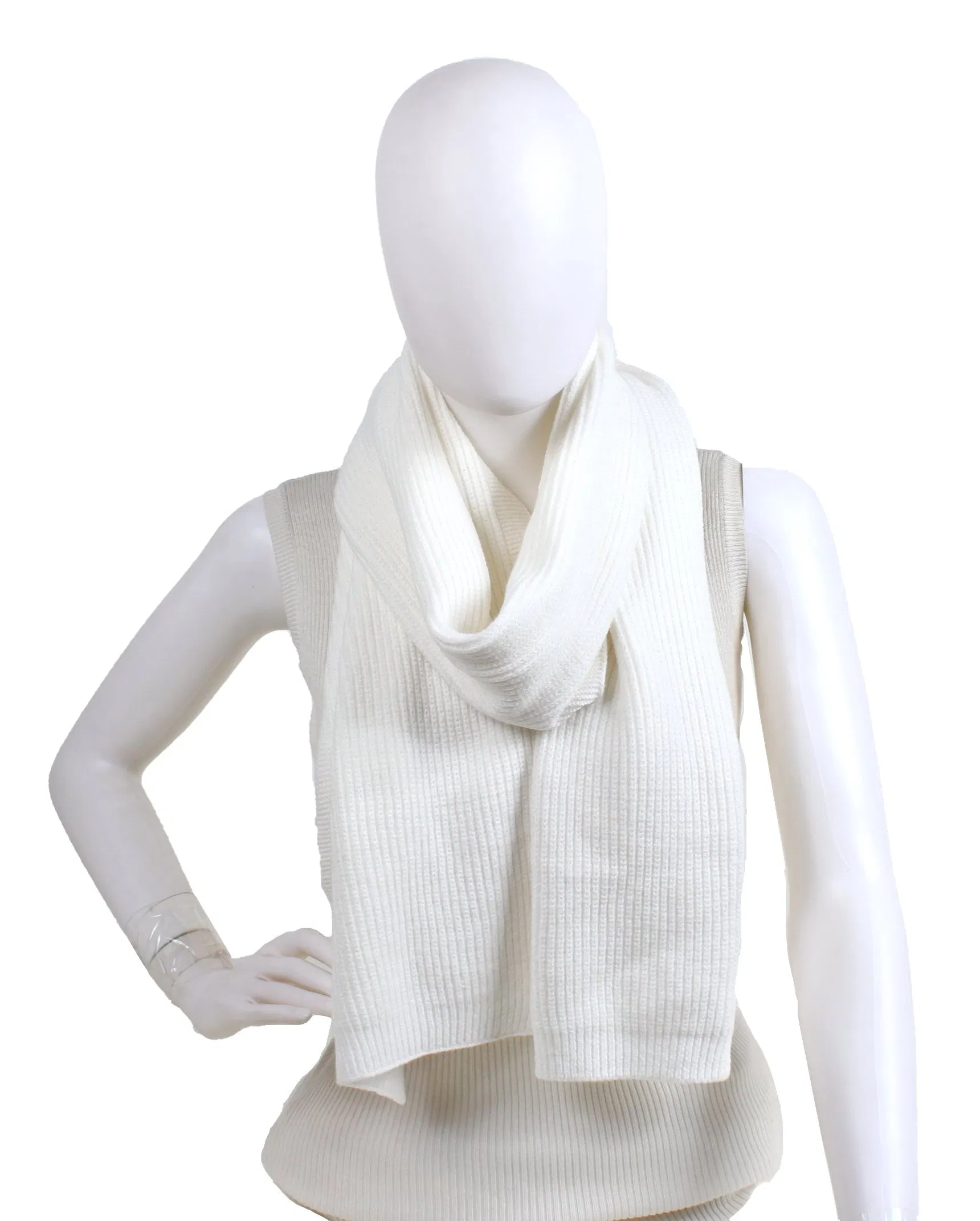 Lady Acrylic Custom Logo Excellent Quality Girls Soft Pin Knitting Winter Neck Scarf for Kids Students