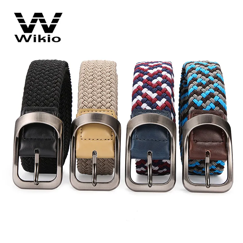 Lady Fashion Woven Stretch Braided Waist Belt for Pants Wholesale Luxury Designer Golf Braided Belt