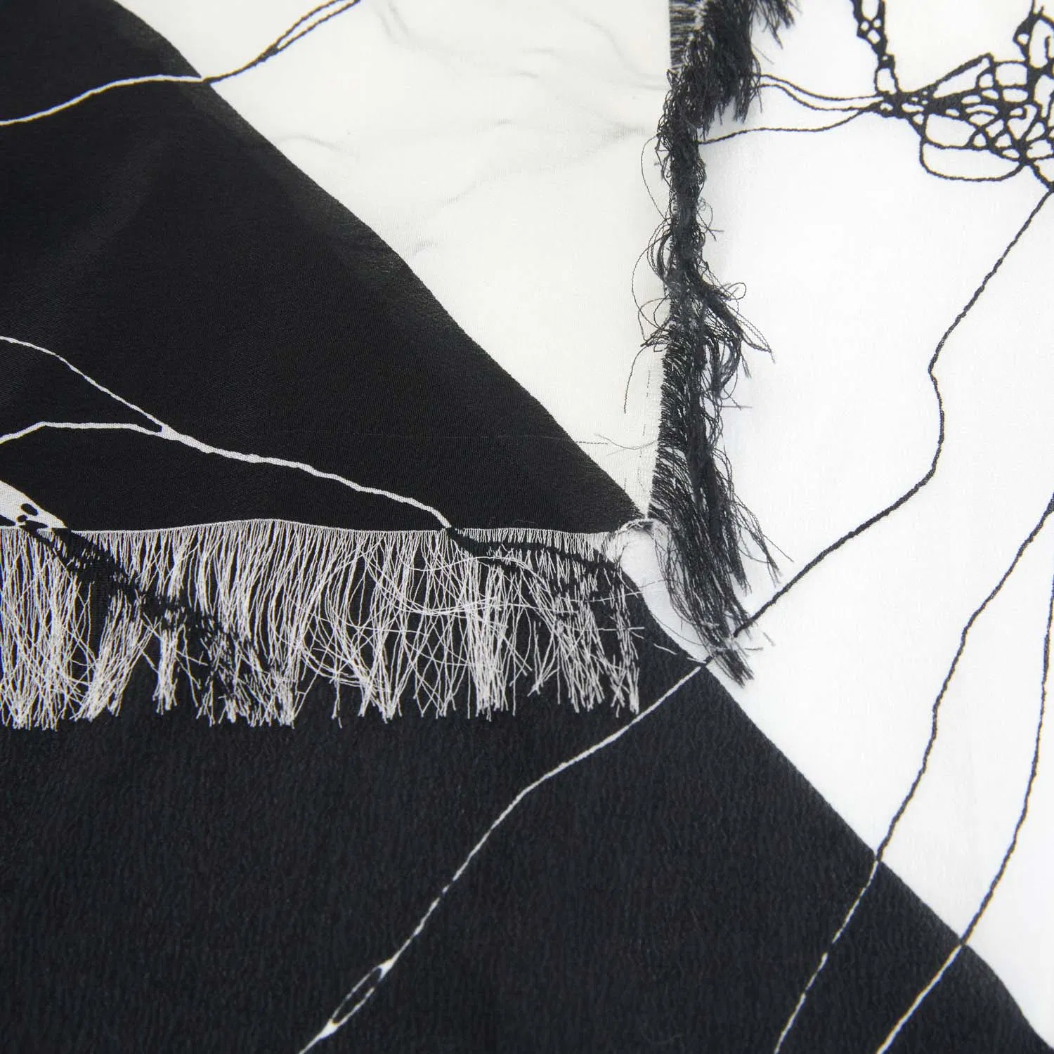 Lady Stole Most Fashion Luxury Fringed Pure Silk Hijab Bandana Scarf Sarong for Women